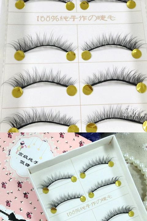 Mí mắt đơn đôi mi giả trang điểm nude tự nhiên thực tế ngắn thân cứng mô phỏng sắc nét đuôi đuôi lông mi dài long mi gia