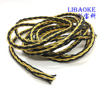 7N monocrystalline copper wire earphones copper silver plated wire 152 core black gold and brown mixed diy wire 8 strands monocrystalline copper