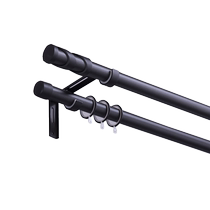 Modern minimalist light and luxurious custom window curtain rod Roman rods Single-pole aluminium alloy mute track window curtain rod