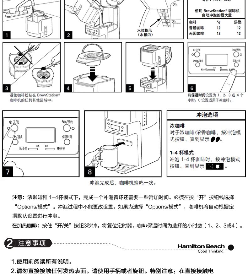 máy pha cà phê esam4000.b HAMILTON BEACH / Hanmeichi 48465-CN Máy pha cà phê tự động văn phòng cà phê tươi máy pha cà phê aca