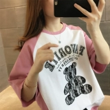 Длинная футболка с коротким рукавом, средней длины, подходит для подростков, по фигуре, в западном стиле