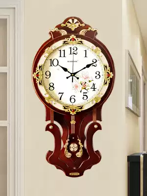 Fashion household simple watch mute watch clock wall clock living room European retro atmosphere bedroom wall hanging watch