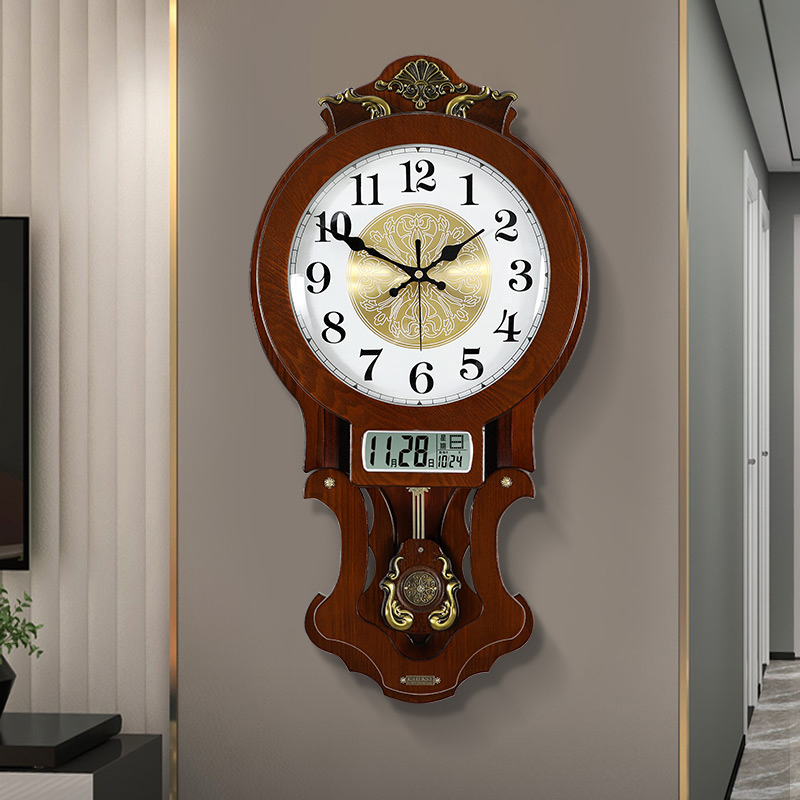 Eurostyle new calendar hanging clock living room home fashion hanging wall light extravagant airwaves clock table upscale atmosphere wall-mounted table