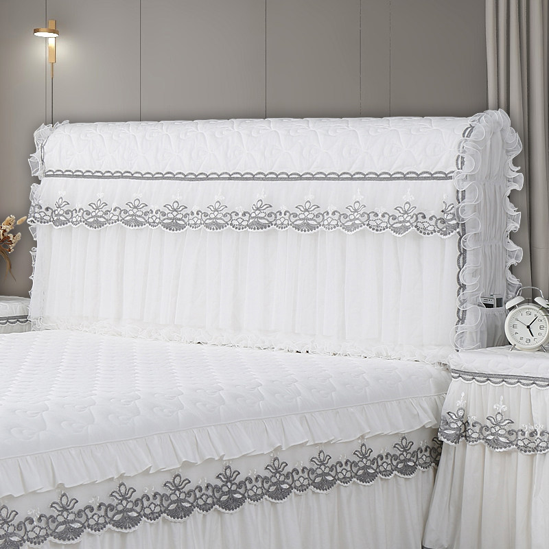 Coincidental Life Princess wind bed head cover Superior lace bed head cover in white dust cover protective cover