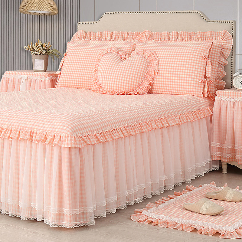 Coincidentally Living Rome Orange Single Bed Dress Lace New Bed Hood Princess Wind Clip Cotton Linen Hood Sleeve Summer 2022
