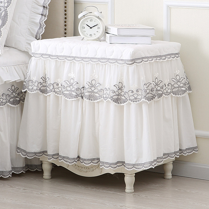 Qiaozhi Life Bedside table cover European-style multi-functional lace all-inclusive dust-proof cover cloth thickened quilted princess style