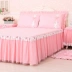 Qiao lối sống công chúa đám cưới một mảnh bông không trượt đôi giường váy hồng ren ren bedspread bông - Váy Petti