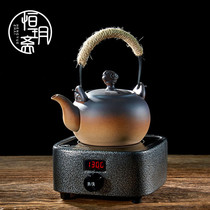 Household tea set kung fu kettle pottery pottery pottery ceramic lifting beam teapot tea cooker tea stove