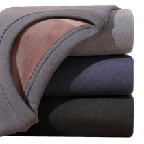 Catman thermal underwear mens plus velvet and thickened Defa hot middle-aged bottoming shirt mens autumn clothes and long trousers suit winter