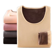 Catman Thermal Underwear Womens Thickened Velvet Autumn Clothes Autumn Pants Set Winter Heat-proof and Cold-proof Inner Bottoming Shirt