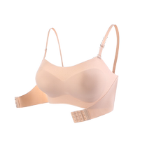 Cat with no shoulder strap underwear woman gathered breast and breast against drop-off breast button to prevent slip stealth wrapped bras