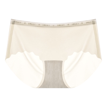 Catman Seamless Underwear Womens Pure Cotton Antibacterial Crotch Mid-waist Ice Silk Thin Girls 2024 New Briefs