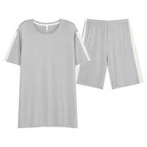 Catman pajamas mens summer short-sleeved shorts cool 2024 new large size casual home wear set can be worn outside