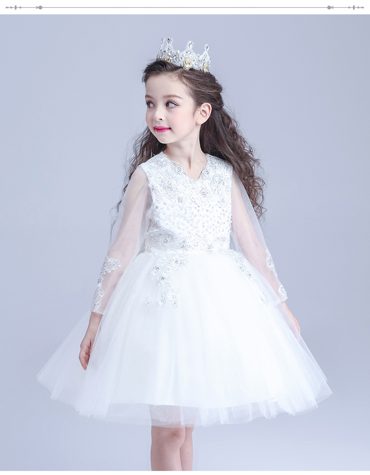 Mùa hè công chúa cô gái ăn mặc váy trẻ em váy cưới pettiskirt piano hiệu suất váy trang phục hoa cô gái váy nữ thời trang trẻ em cao cấp