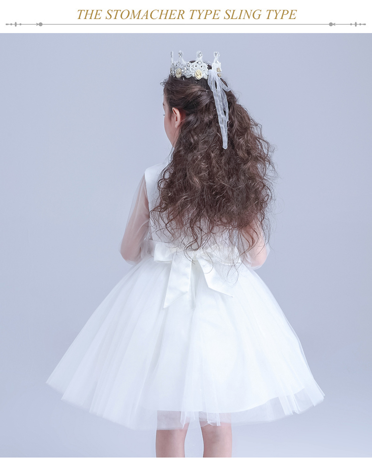 Mùa hè công chúa cô gái ăn mặc váy trẻ em váy cưới pettiskirt piano hiệu suất váy trang phục hoa cô gái váy nữ thời trang trẻ em cao cấp
