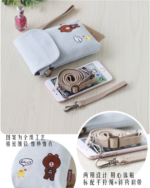 Túi đựng điện thoại di động nữ mini vải điện thoại di động túi chéo sinh viên dễ thương Túi đựng đồ nhỏ túi treo cổ túi gucci nữ