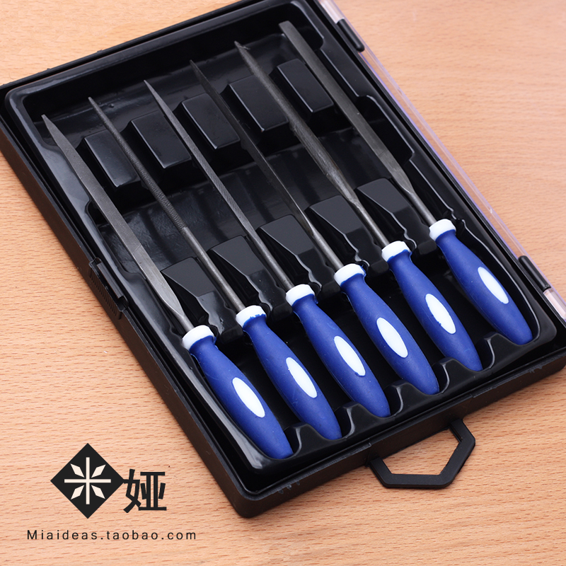 Mia DIY hand grinding file 6pcs with hard box packaging hand winding jewelry jewelry tools
