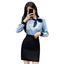 Flight Attendant Professional Dress Shirt Hotel Front Office Work Suit Women Beautician Apparel Home Consultant Womens Clothing Suit