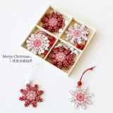 Рождественский деревянный декор, подвеска, креативный колокольчик, со снежинками