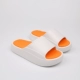 0116 Белые оранжевые пары тапочки