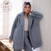 Có thể là trẻ em mùa đông flannel đồ ngủ phụ nữ Hàn Quốc cardigan dày lông cừu san hô phục vụ nhà phù hợp với dịch vụ nhà của phụ nữ