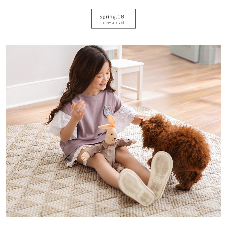 Mùa hè dễ thương cotton cha mẹ và con mặc đồ ngủ Hàn Quốc cô gái ngắn tay quần short ladies big trẻ em của dịch vụ nhà phù hợp với bộ pijama