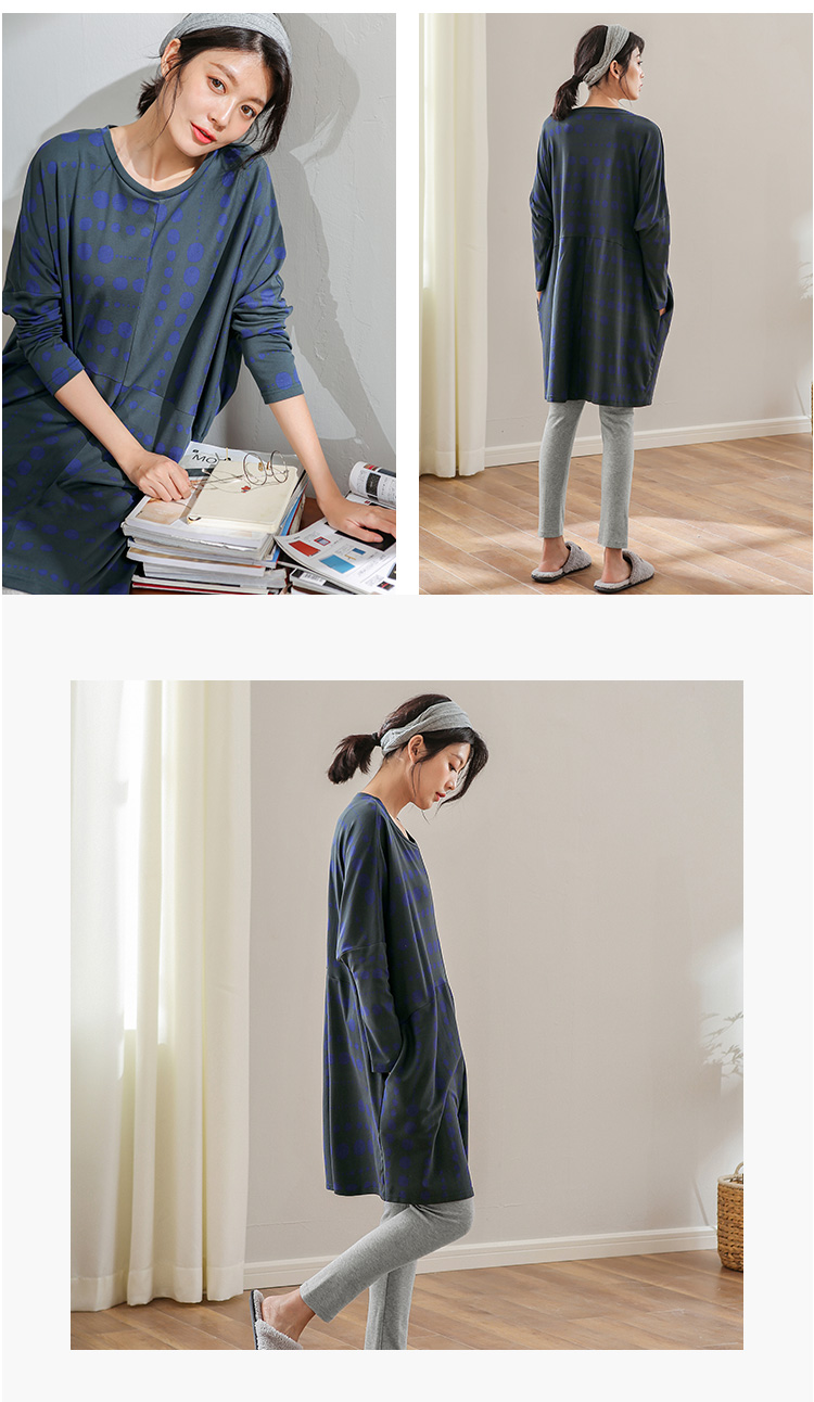 Có thể mùa thu mùa thu nữ đồ ngủ cotton đặt bông dịch vụ nhà phù hợp với hai mảnh có thể mặc quần áo nhà lỏng bộ đồ ngủ 2 dây