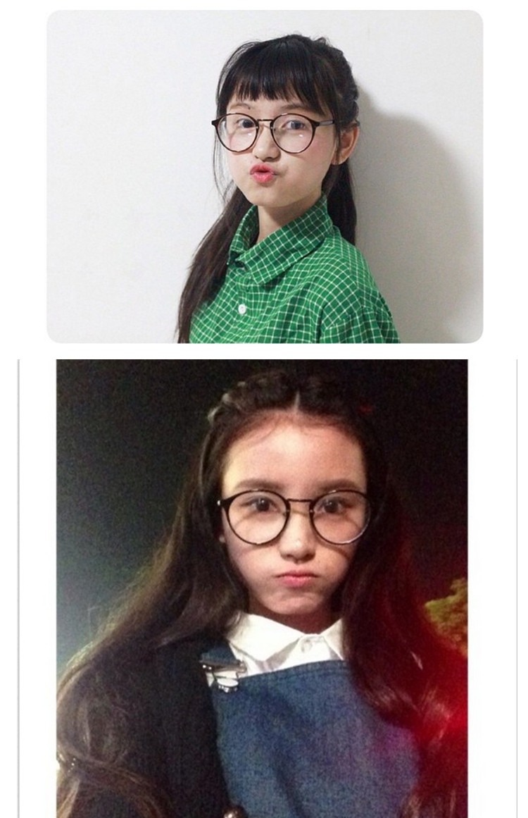 Ulzzang văn học retro Hàn Quốc nam và nữ hộp lớn màu đen trà màu khung rừng nhà nhỏ cận thị kính phẳng khung tròn kính mắt mèo