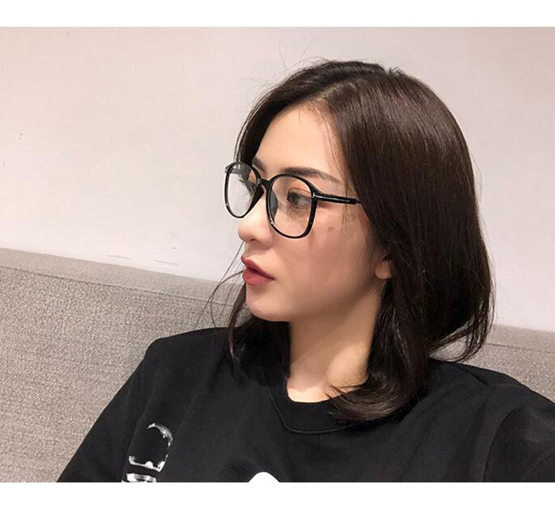 Mạng lưới gió đỏ hộp lớn trong suốt kính phẳng trong suốt kính nữ khung hình Hàn Quốc của phụ nữ cận thị kính cá tính khung kính thời trang nữ