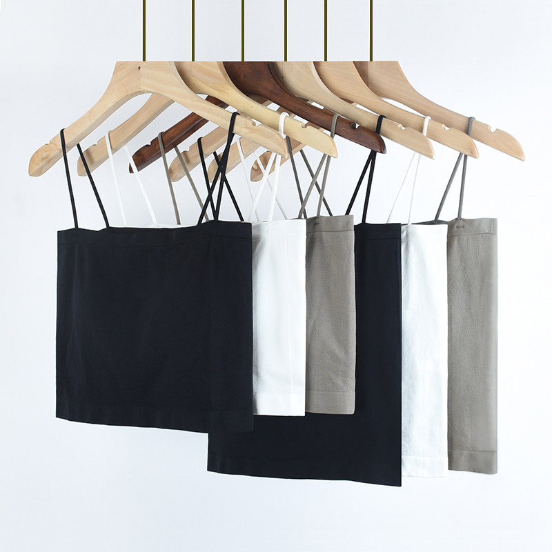 Женское летнее белое нижнее белье Niche camisole с накладками на груди, коротким низом и черным верхним топиком