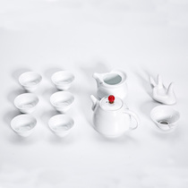 Wu Jinshi tea tray accessories White porcelain tea set Tea ceremony Kung Fu tea table Tea set matching 10-piece set