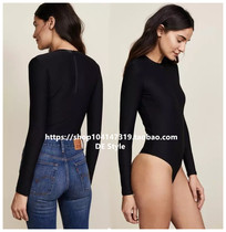 Ballet adult female plus size round neck long sleeve zipper one-piece Body cotton dance crotch dark buckle gymnastics suit