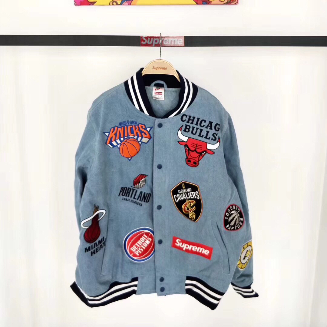 supreme nba jacket denim