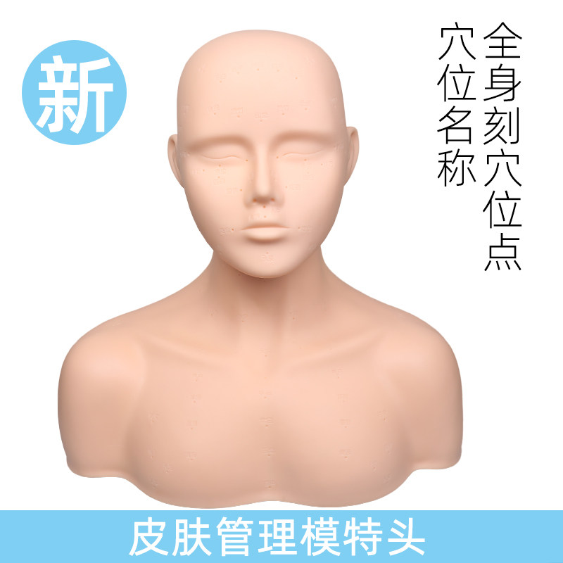 Beauty Techniques Exercises Human Head Model With Shoulder Beauty Salon Beauty Fake Human Head Acupoint Skin Manager Head Model