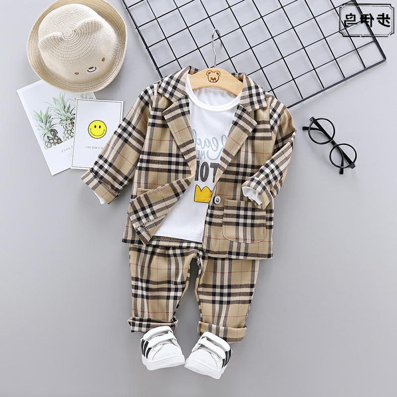 OGTO OGATU bé trai SPRING DRESS PLAID SUIT 1 PIECE SET 2 KIDS 3 BOYS TRẺ EM THỜI TRANG 4.