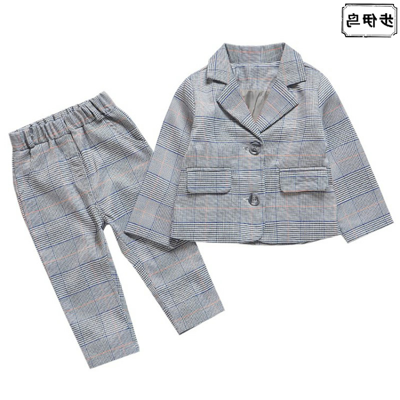 OGTO OGATU 3 tuổi CON SPRING DRESS 2020 PHONG CÁCH MỚI Childrens PLAID SUIT hai mảnh SPRING.