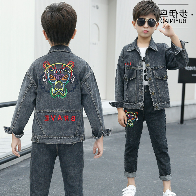 OGTO OGATU BOYS COWBOY JACKET 2020 NEW 2 TIDE KIDS 3 MEN FASHION 4 NƯỚC NGOÀI GAS 5 JACKET 6 TRẺ EM.