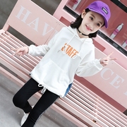 2020 mùa xuân ăn mặc cô gái trên áo khoác jacket Trong Big Child Thư Cowboy Hood Hàn Quốc mùa xuân và mùa thu ăn mặc.