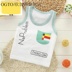 Childrens mới cô gái mùa hè vest ăn mặc mens dinh thự vest tay áo phía dưới edilate nhỏ vest sling vest. 