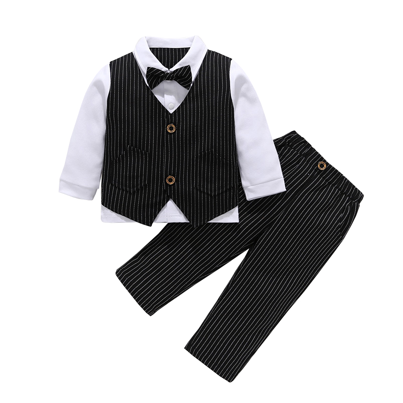 Chàng trai nhỏ phù hợp với phù hợp với bé váy một tuổi 0-1-3 bé phù hợp với hai mảnh bộ mùa xuân và mùa thu 4.