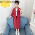 OGTO OGATU Girl SPRING DRESS 2020 NEW phiên bản Hàn Quốc NET RED Childrens SUIT YANGQI Xuân Thu Womens BIG. 