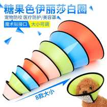 Candy color Elizabeth Circle kitty Puppy dog neck ring anti-licking and biting bath di café Pets Illisha White Circle