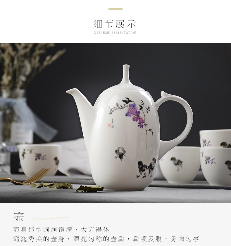 Uh guano ceramic west tea 's spring 5 skull porcelain tea sets suit ipads China gift box