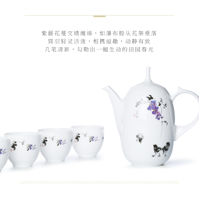 Uh guano ceramic west tea 's spring 5 skull porcelain tea sets suit ipads China gift box