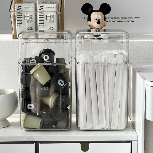 Одноразовая трубочка, ложка, коробка для хранения с крышкой, пылезащитная крышка, кофейная вместительная и большая капсула