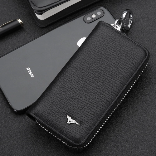 Septwolves, ключница, маленький универсальный кожаный картхолдер, из натуральной кожи, 2 в 1