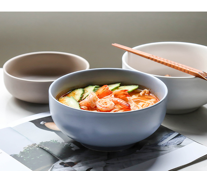 Boreal Europe style eat rainbow such as bowl eight inches large bowl of individual household contracted small and pure and fresh soup bowl ceramic large bowl of noodles