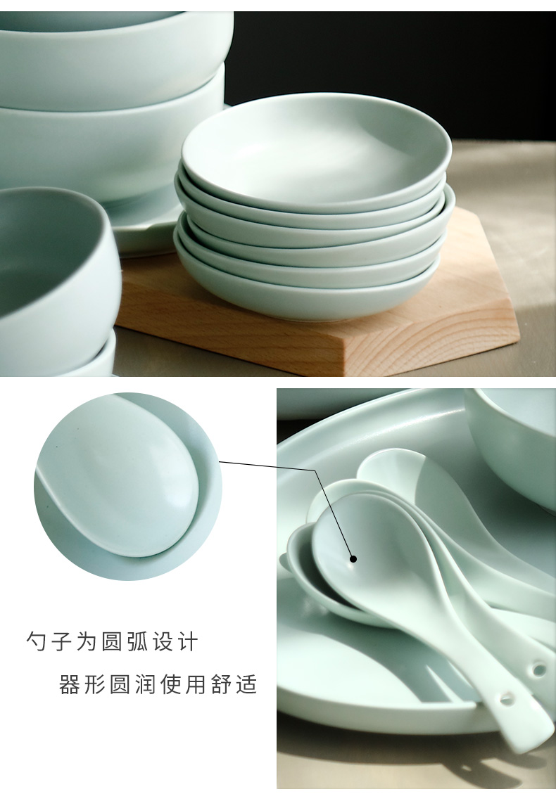 Tableware suit Nordic home eat bowl chopsticks contracted ceramic dishes salad bowl dish bowl of soup bowl rainbow such use