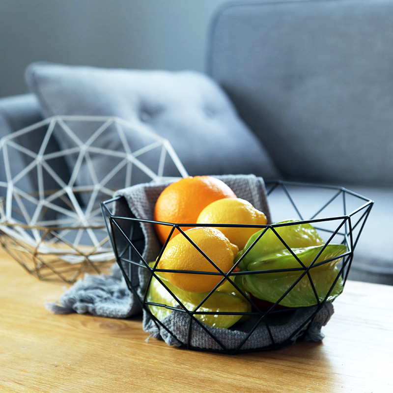 WUXIN web celebrity fruit basket household creative modern fruit bowl northern wind contracted sitting room tea table ins snack plate