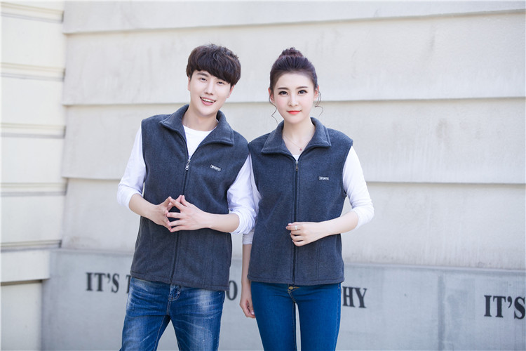 Siêu thị cửa hàng áo khoác lông cừu tùy chỉnh dày lên tăng lông cừu takeaway khuyến mãi tình nguyện vest nhung áo khoác dạ nữ